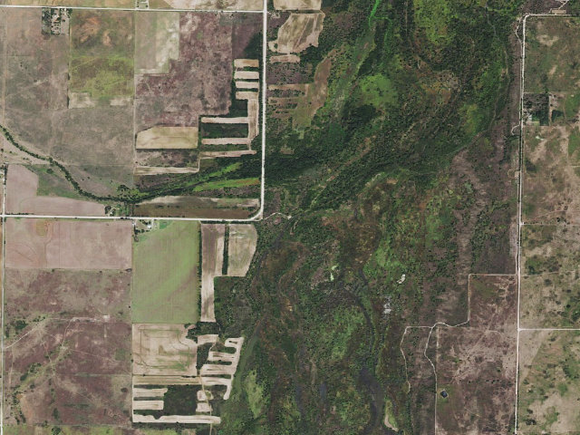 Aerial image of Camp #4 (Fort Supply WMA)