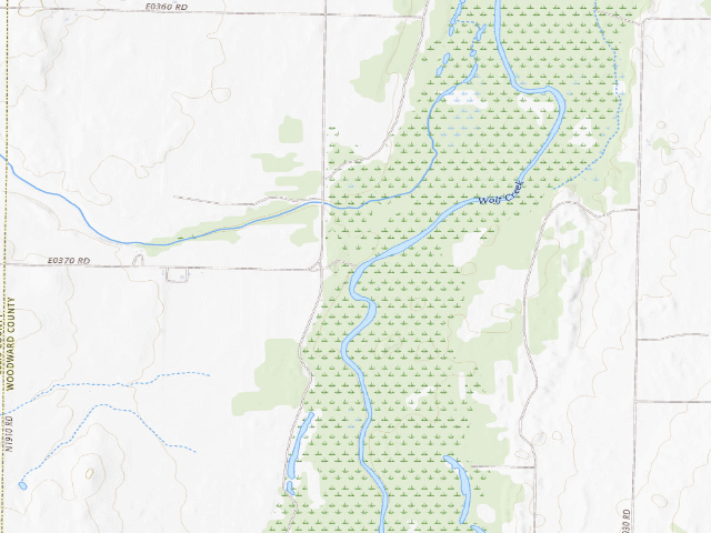 USGS topographic map of Camp #4 (Fort Supply WMA)
