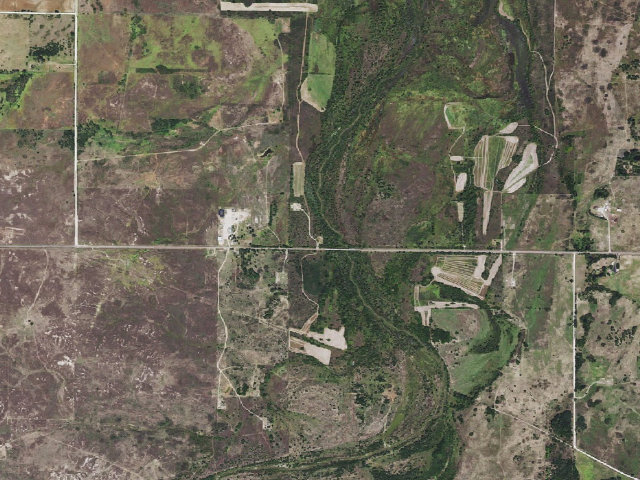 Aerial image of Camp #5 (Fort Supply WMA)