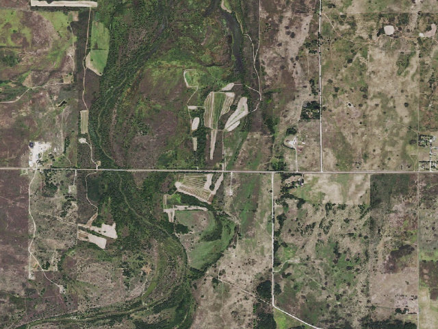 Aerial image of Camp #6 (Fort Supply WMA)
