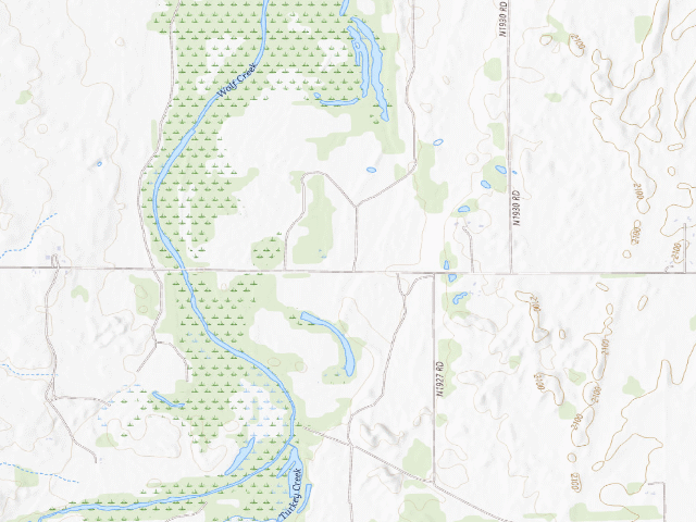 USGS topographic map of Camp #6 (Fort Supply WMA)