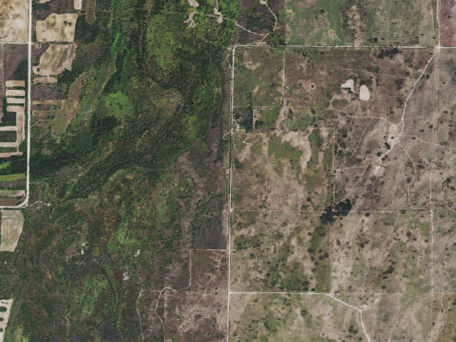 Aerial image of Camp #7 (Fort Supply WMA)