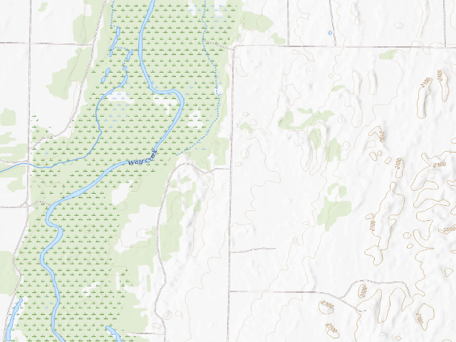 USGS topographic map of Camp #7 (Fort Supply WMA)