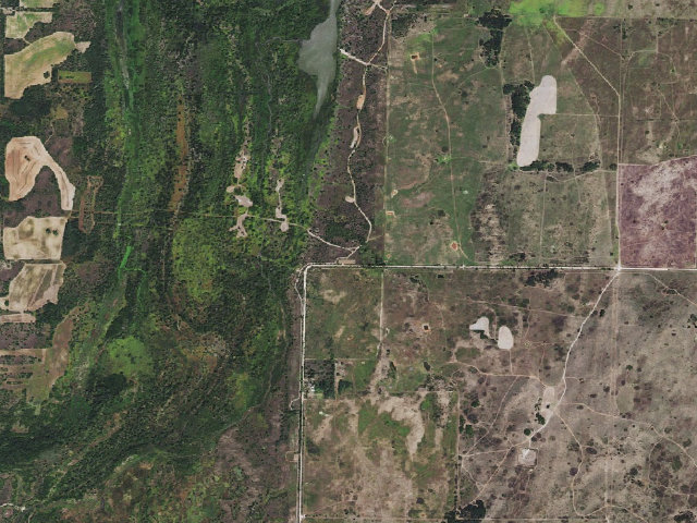 Aerial image of Camp #8 (Fort Supply WMA)