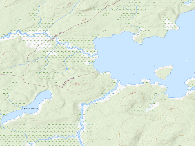 USGS topographic map of Camp Bliss (William C. Whitney Wilderness)