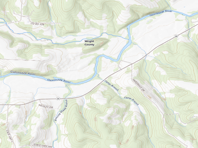 USGS topographic map of Camp Branch Access