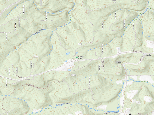 USGS topographic map of Camp Cadiz
