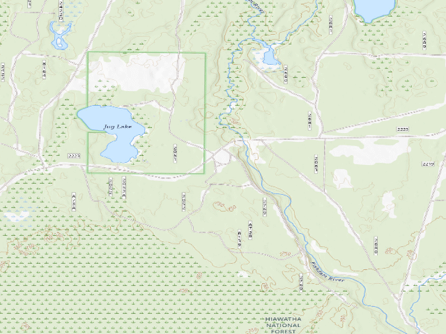 USGS topographic map of Camp Cook Camping Area