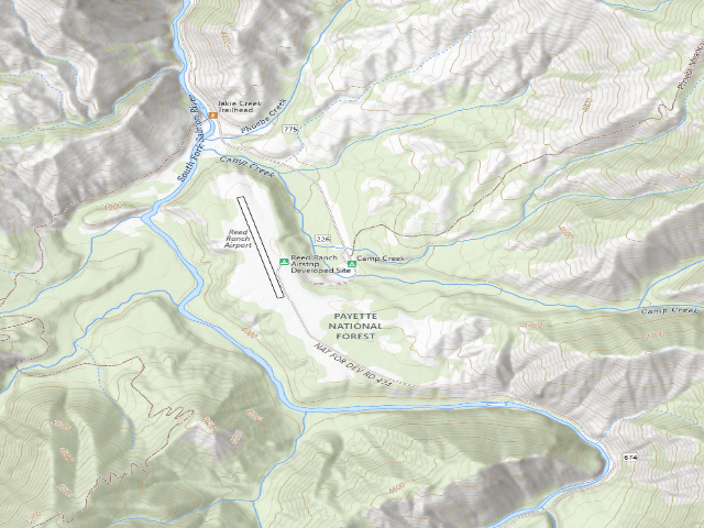 USGS topographic map of Camp Creek