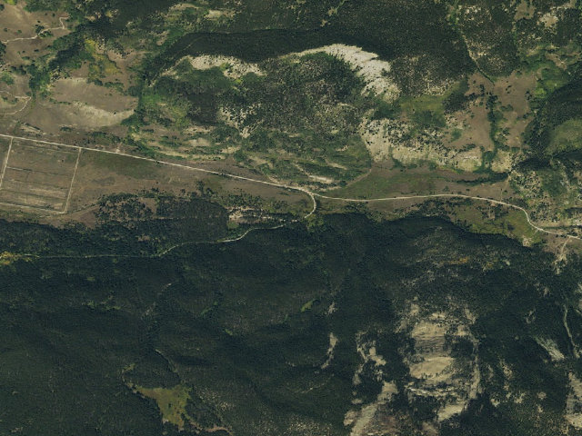 Aerial image of Camp Hale East Fork