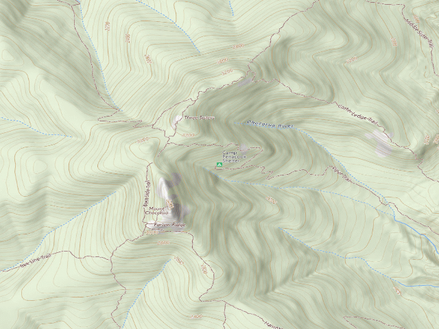 USGS topographic map of Camp Penacook Shelter