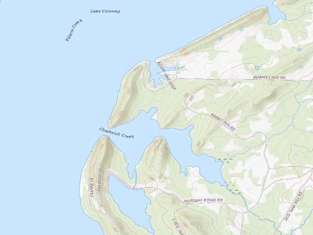 USGS topographic map of Camp Robinson Camping Area #1