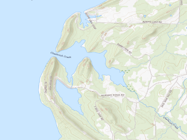 USGS topographic map of Camp Robinson Camping Area #2