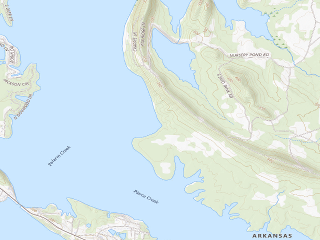 USGS topographic map of Camp Robinson Camping Area #4