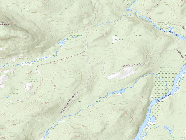 USGS topographic map of Camp Six Road Roadside Tentsite [DEC #3618] (Blue Mountain Wild Forest)