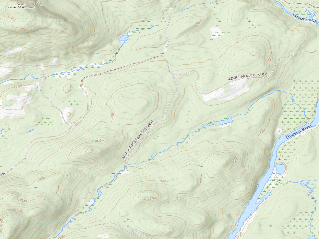 USGS topographic map of Camp Six Road Roadside Tentsite [DEC #3619] (Blue Mountain Wild Forest)