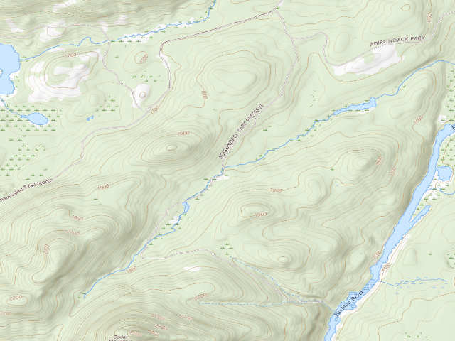 USGS topographic map of Camp Six Road Roadside Tentsite [DEC #3621] (Blue Mountain Wild Forest)