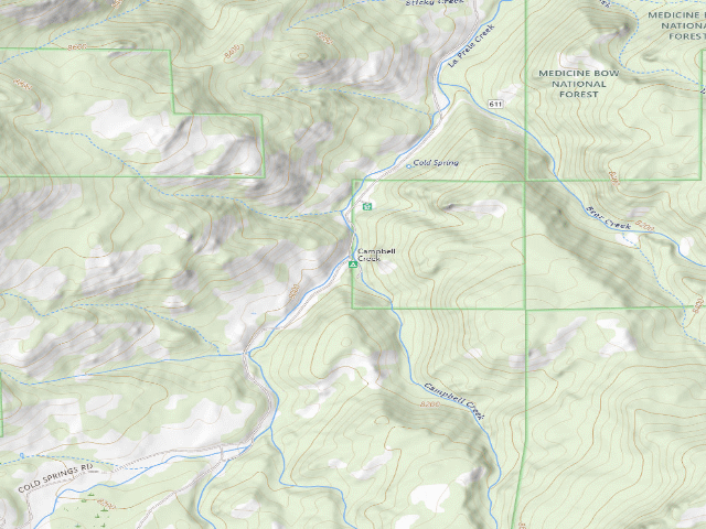 USGS topographic map of Campbell Creek