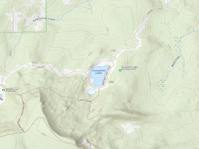 USGS topographic map of Campbell Lake Campground