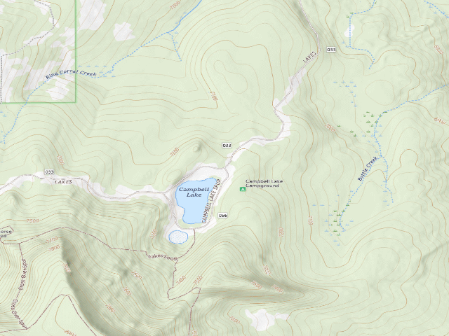 USGS topographic map of Campbell Lake Campground