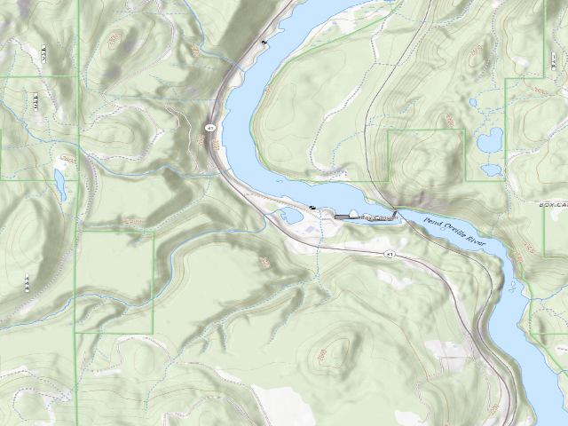 USGS topographic map of Campbell Park (Box Canyon Dam)