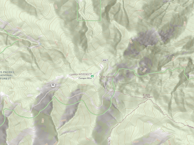 USGS topographic map of Campo Alto