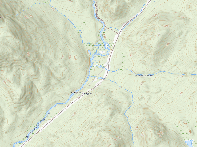 USGS topographic map of Campsite 003 (Wilcox Lake Wild Forest)