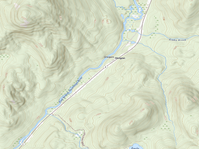 USGS topographic map of Campsite 005 (Wilcox Lake Wild Forest)