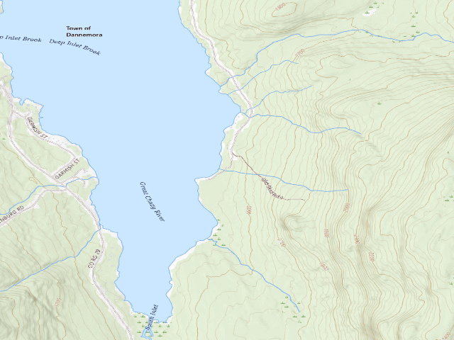 USGS topographic map of Campsite 1 [DEC #12164] (Chazy Highlands State Forest)