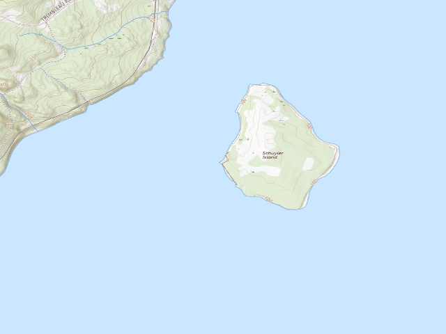 USGS topographic map of Campsite 1 [DEC #12568] (Schuyler Island Primitive Area)