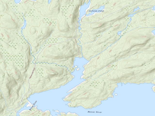 USGS topographic map of Campsite 1 (Five Ponds Wilderness)