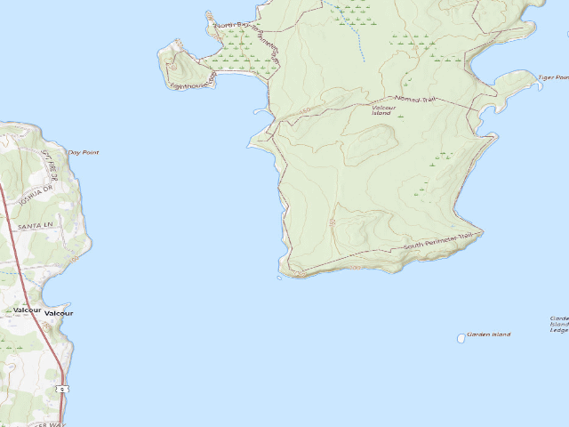 USGS topographic map of Campsite 1 (Valcour Island Primitive Area)