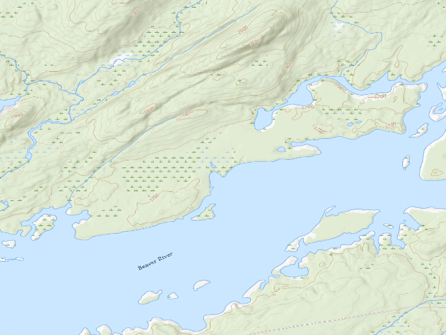 USGS topographic map of Campsite 11 (Five Ponds Wilderness)