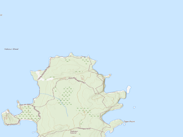 USGS topographic map of Campsite 12 (Valcour Island Primitive Area)
