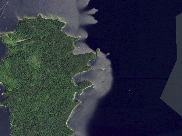 Aerial image of Campsite 14 (Valcour Island Primitive Area)