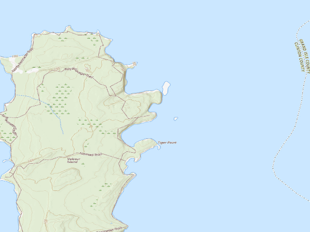 USGS topographic map of Campsite 14 (Valcour Island Primitive Area)