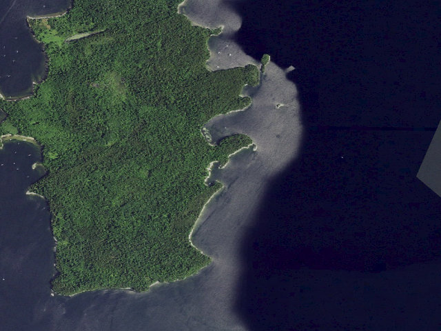 Aerial image of Campsite 15 (Valcour Island Primitive Area)