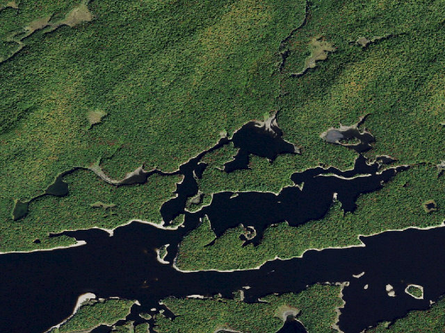 Aerial image of Campsite 16 (Five Ponds Wilderness)