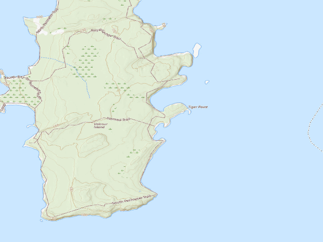 USGS topographic map of Campsite 16 (Valcour Island Primitive Area)
