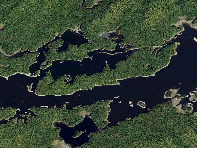 Aerial image of Campsite 18 (Five Ponds Wilderness)