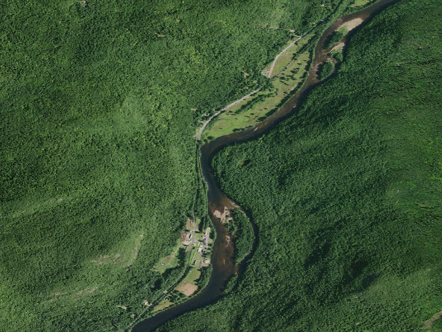 Aerial image of Campsite 19 Chamberlain Farm (Lake George Wild Forest)