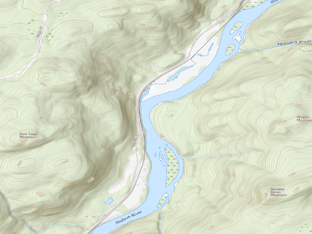 USGS topographic map of Campsite 19 Chamberlain Farm (Lake George Wild Forest)