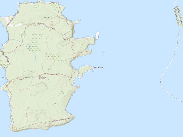 USGS topographic map of Campsite 19 (Valcour Island Primitive Area)