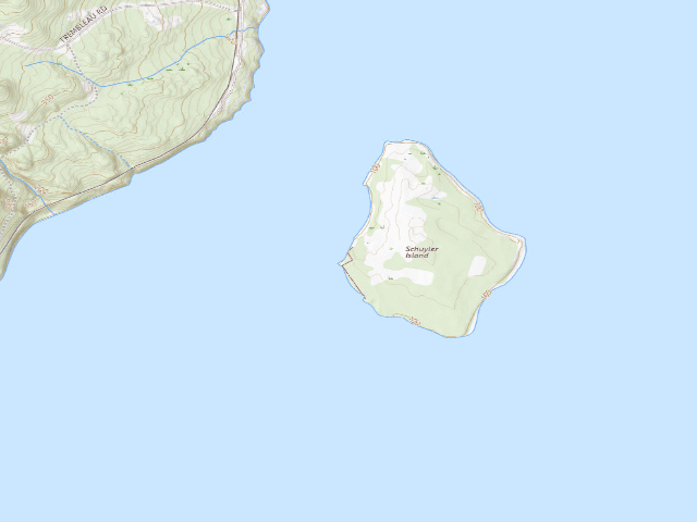 USGS topographic map of Campsite 2 [DEC #11454] (Schuyler Island Primitive Area)