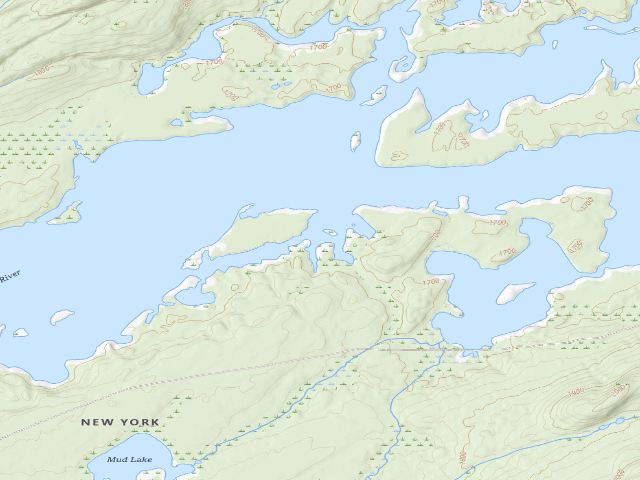 USGS topographic map of Campsite 20 (Independence River Wild Forest)