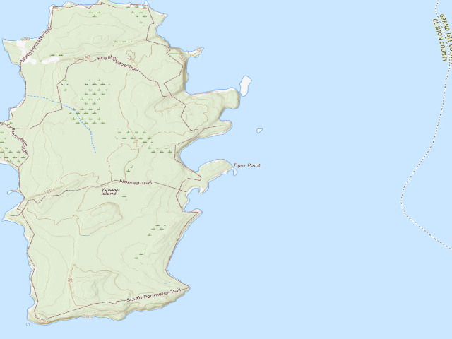 USGS topographic map of Campsite 20 (Valcour Island Primitive Area)