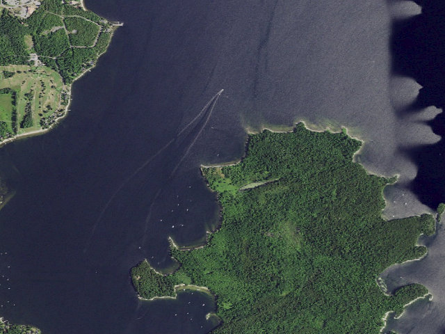Aerial image of Campsite 21 (Valcour Island Primitive Area)
