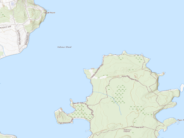 USGS topographic map of Campsite 21 (Valcour Island Primitive Area)