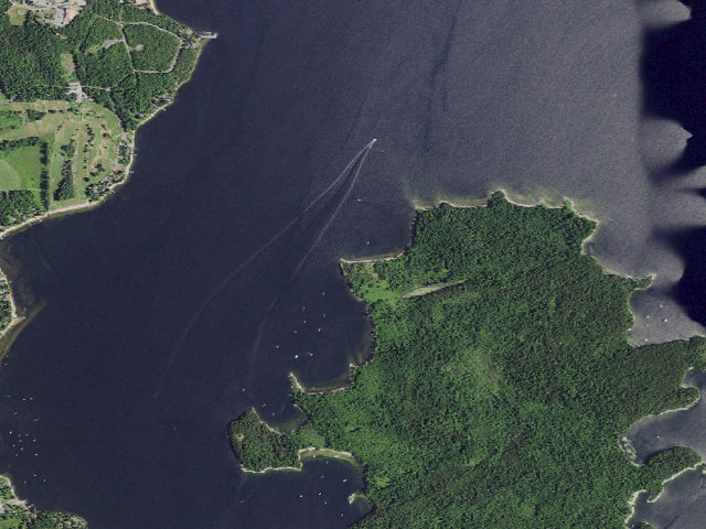 Aerial image of Campsite 22 (Valcour Island Primitive Area)