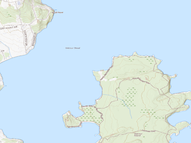 USGS topographic map of Campsite 22 (Valcour Island Primitive Area)